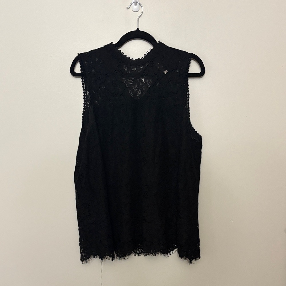 Xhilaration Sleeveless Black Lace Blouse